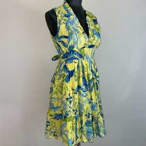 Banjanan Hand Painted Parrot Mini Dress